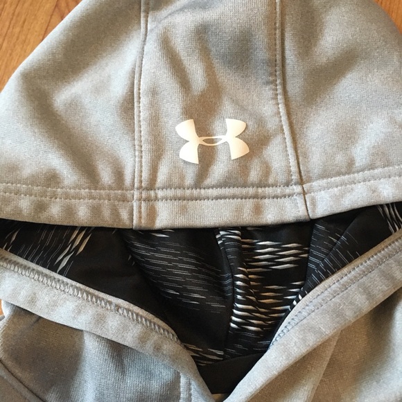 Boy’s Light Gray Under Armour Logo Hoodie - Picture 3 of 4